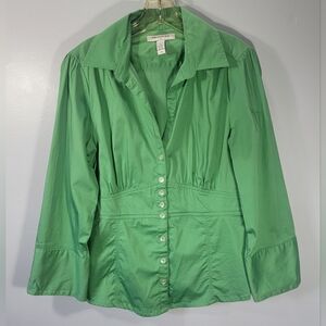 Banana Republic Fitted Green Blouse